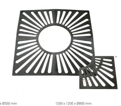 OEM Square and Round Cast Iron Tree Grate with Painting