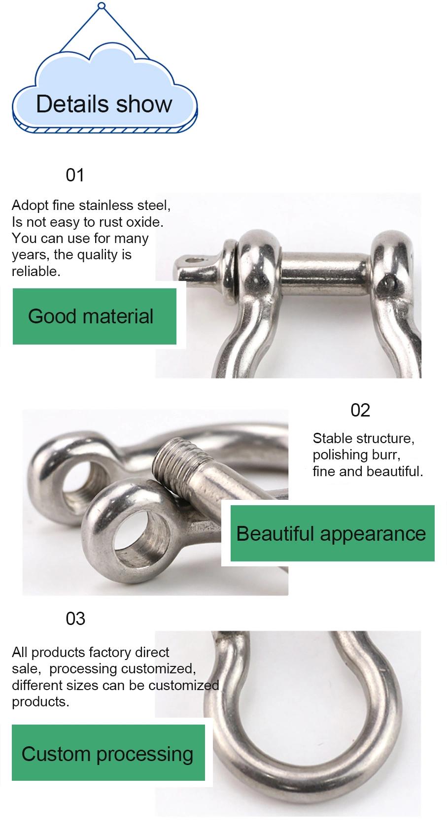 Hot Forging Stainless Steel D/Bow Shackles with Screw Pin for Paracord Bracelet