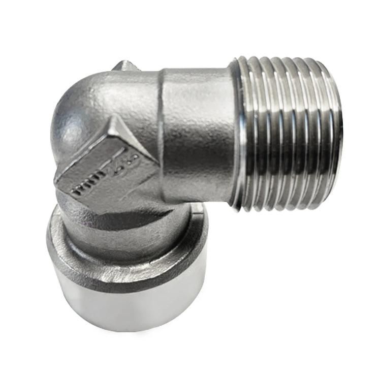 Junya OEM Elbow Lost Wax Casting Stainless Steel 304 316 Thread Connection Male and Female Sanitary Elbow Pipe Fitting Plumbing Accessories