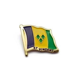 Die Casting Custom Flag Lapel Pin Metallic Badge for Souvenirs/Promotional Gifts