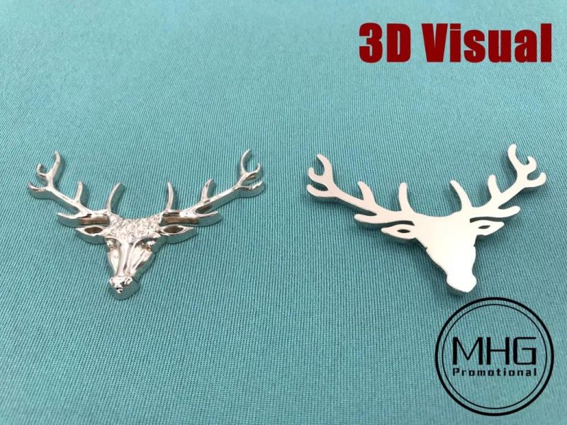 Custom Moulded Logo 3D Zinc Alloy Metal Parts for Decoration