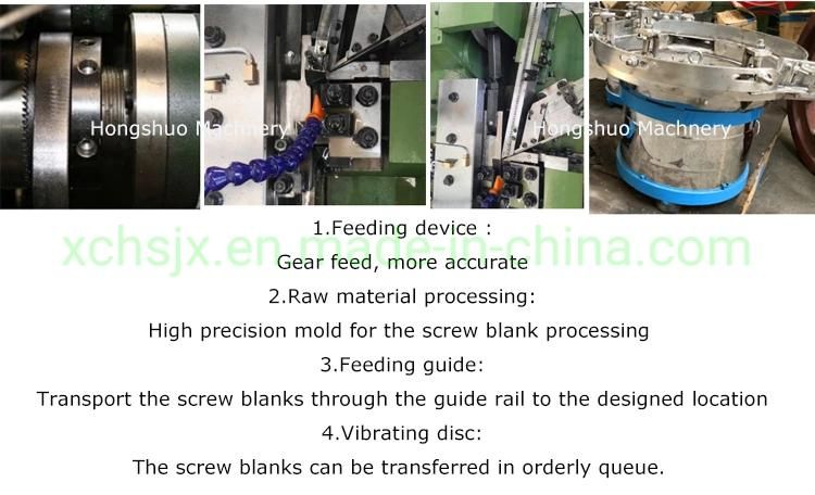 High Speed Thread Rolling Machine of Flat Die Vibrating Bowl Type Feeding