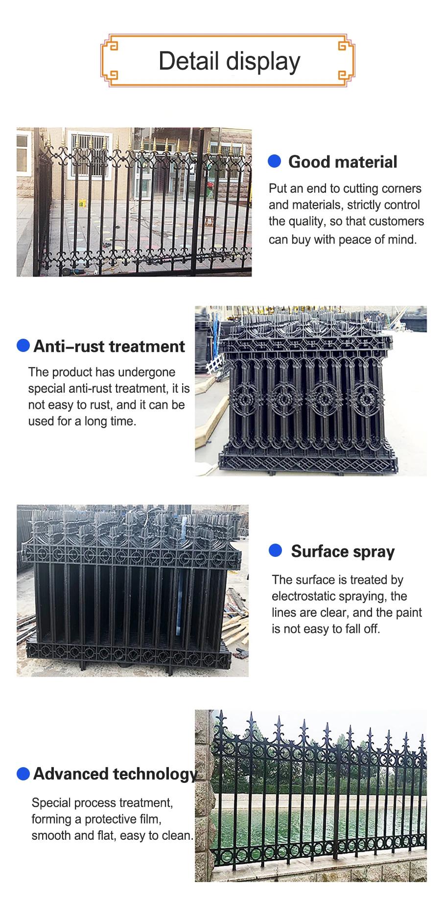 OEM Q235 Qt500 Ht200 Cast Iron Sand Casting Fence for Garden