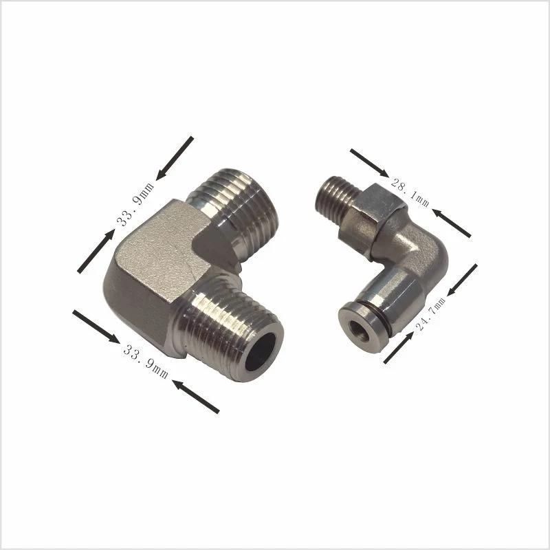 Mpl6-01 Copper Material Metric 6mm Male Thread Bsp1/8 Elbow Connector Hydraulic Fittings