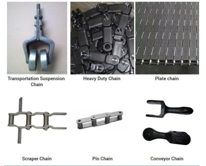 Foundry Custom Made as Drawing Metal Pats Double Chain for Conveyor