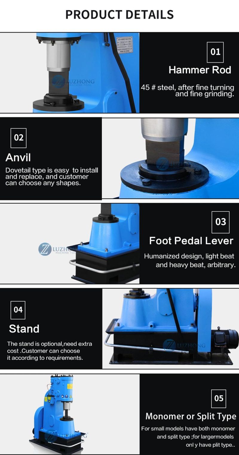 Small C41-16KG Aluminum price of Air press pneumatic forging hammer