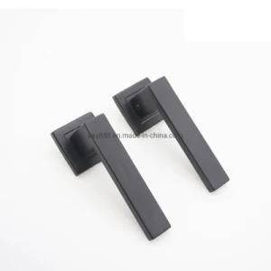 Modern Design Matt Black Square Interior Door Handle Lever Stainless Steel