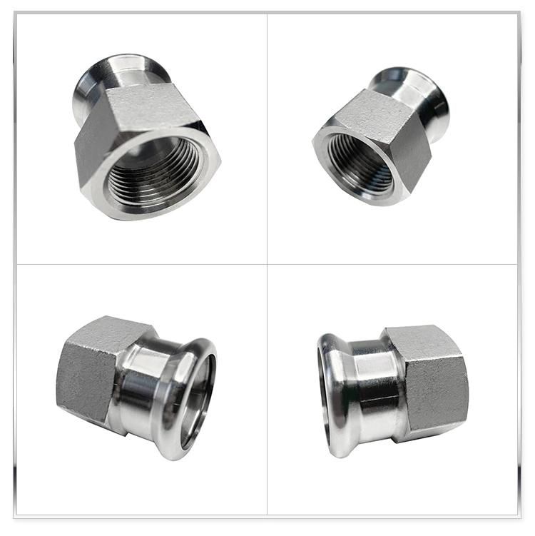 Lost Wax Casting Stainless Steel Polished Hexagon Threaded Connector Pipe Fittings