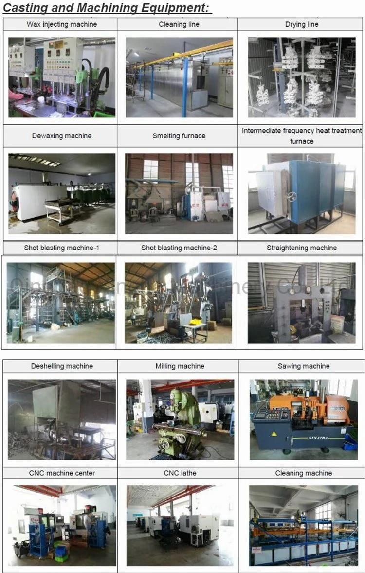 OEM Water Glass Investment Casting Process for Machinery Accessories