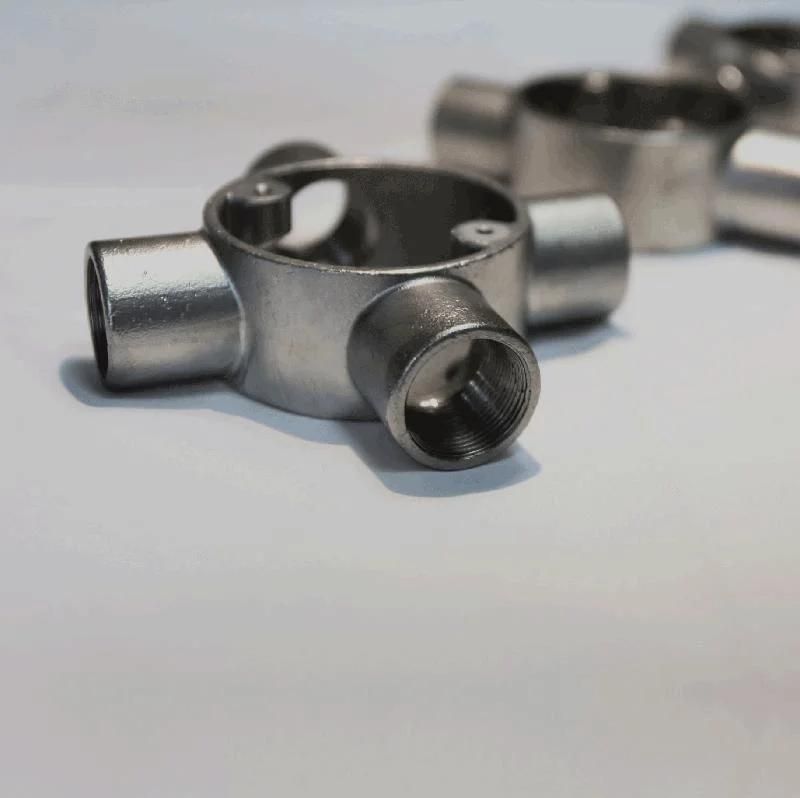 Customized Stainless Steel Pipe Fittings Lost Wax Casting Threaded Connector Tee Cross