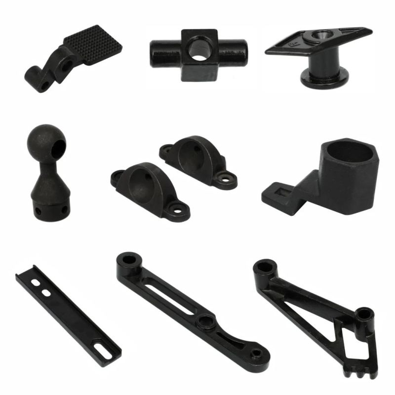 Black Anodized Fittings Spindel Parts CNC Machining Large Aluminum Part Automotive Metal Parts CNC Milling Service Aluminium Casting Parts