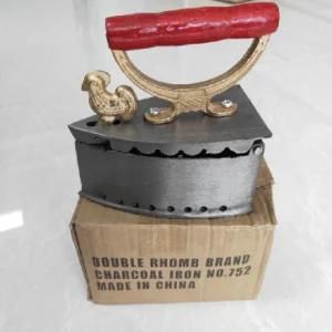 752# 2.1kg Double Rhomb Brand Fixed Cock Head Charcoal Iron for Ghana Market