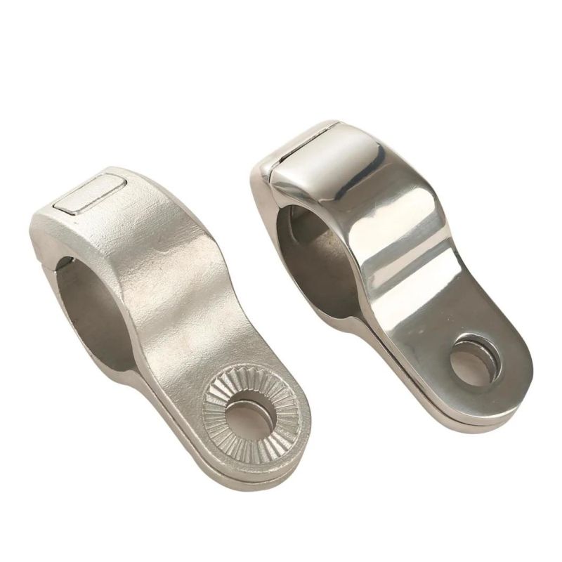 Stainless Steel Marine Hardware Parts Handle Pipe Clamp Lost Wax Casting Pipe Fittings