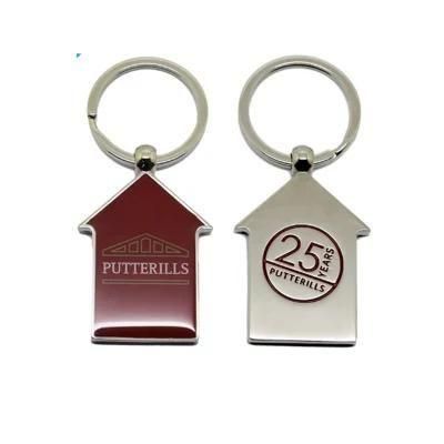 Factory Wholesale Custom Logo House Keychain Zinc Alloy Key Ring Die Cast