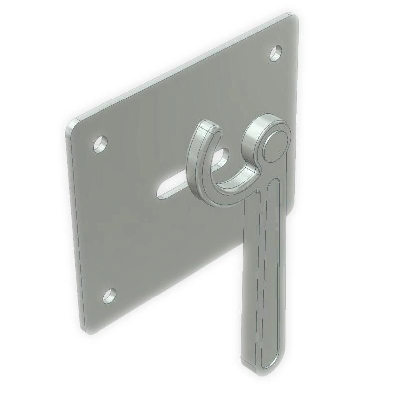 Zinc Plated Left External Handle with Plate