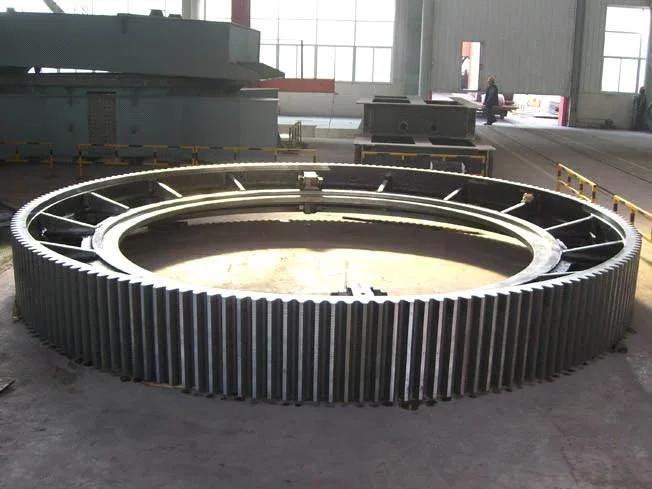 Foundry OEM Forging Steel Large Ring Gear / Ball Mill Gear Rim / Kiln Girth Gear with CNC Mahining