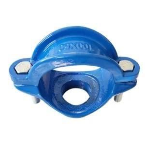Hot Selling Cast Iron Universal Pipe Saddle with Thread Outlet