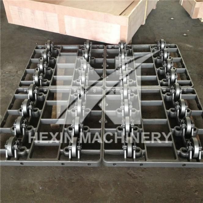 Cast Roller Hearth Trays Assembled with Roller Rails and Rollers for Heat Treatment Furnace Made by Lost Wax Casting Hx61009