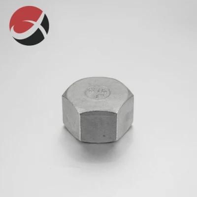 Investment Casting Stainless Steel Metal Threaded Fitting Screwed Hexagon Cap Pipe Fitting ...