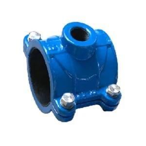 Ductile Cast Iron Female Tapping Saddle for PE-PVC Pipe