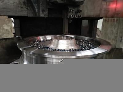 Heavy Duty Mining Part Forging 42CrMo Steel Flanged Rail Wheels