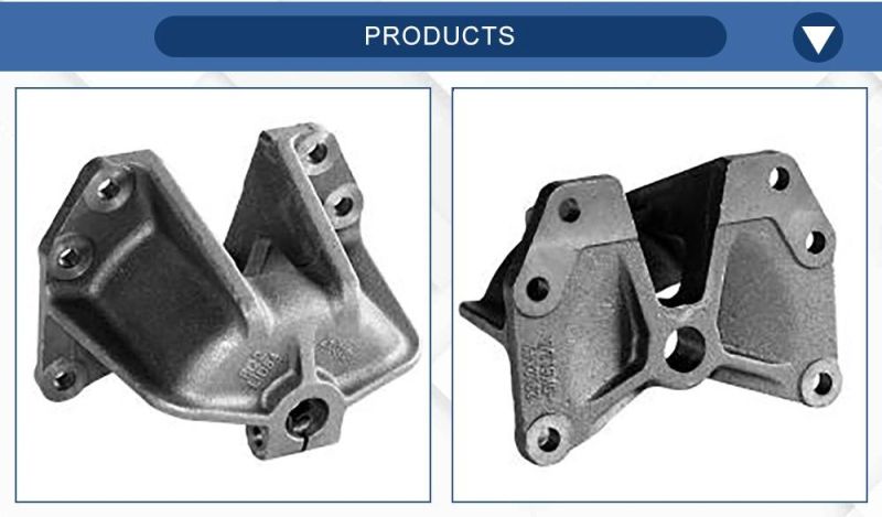 Factory Direct Sale Sand Casting Ductile Iron Rear Leaf Spring Front Bracket 4 Holes Heavy Truck Parts