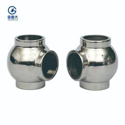 OEM ODM Custom Stainless Steel 3 Way Elbow 90 Degree Pipe Rail Tee Fitting