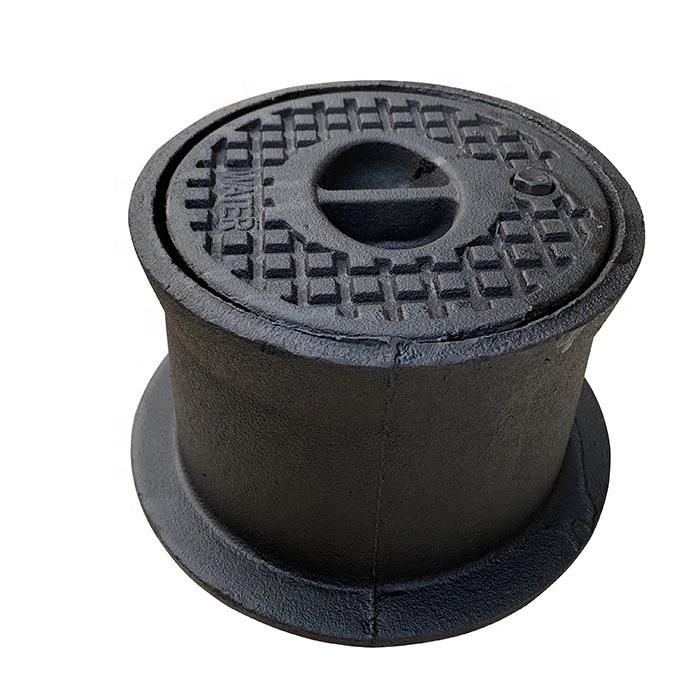 DIN Standard Round Black Ductile Cast Iron Surface Box for Gate Valve