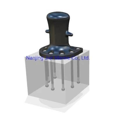 Cast Iron Bollard Marine Equipment Single Bitt Bollard with Marine Anchor