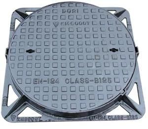 B125 Ductile Iron Round Recessed Manhole Cover &amp; Frame
