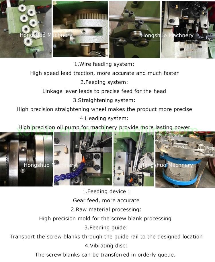 8mm High Speed 1-Die-2-Blow Cold Heading Machine with Thread Rolling Machine Match for Drywall Screw Making