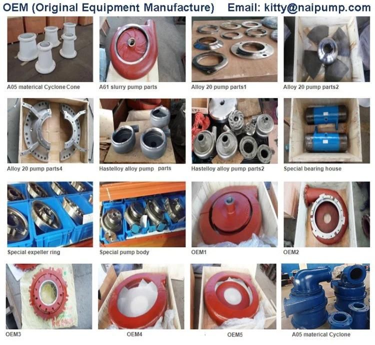 6 Vanes Closed Slurry Pump Impeller C2058A05 for 3/2 Cah Pump