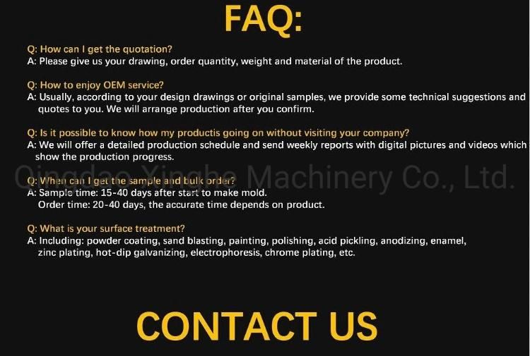 OEM SS304 Lost Wax Precision Casting for Machinery Parts with Polishing