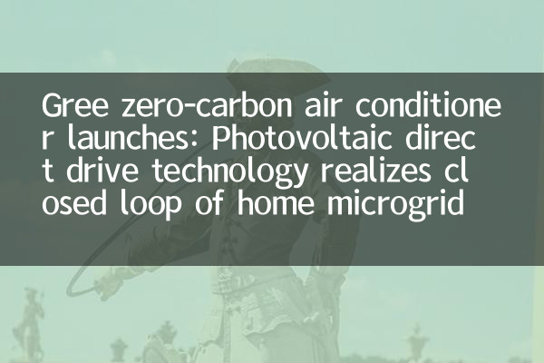 Gree zero-carbon air conditioner launches: Photovoltaic direct drive technology realizes closed loop of home microgrid