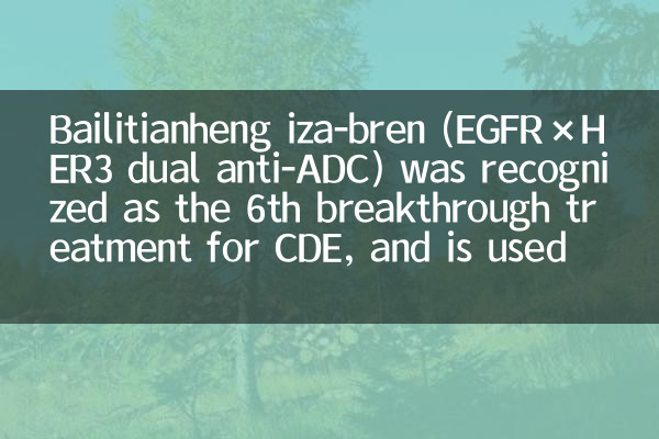 Bailitianheng iza-bren (EGFR×HER3 dual anti-ADC) was recognized as the 6th breakthrough treatment for CDE, and is used for platinum-resistant recurrent ovarian cancer, etc.