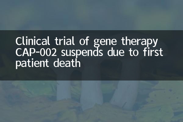 Clinical trial of gene therapy CAP-002 suspends due to first patient death
