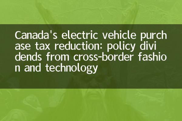 Canada's electric vehicle purchase tax reduction: policy dividends from cross-border fashion and technology