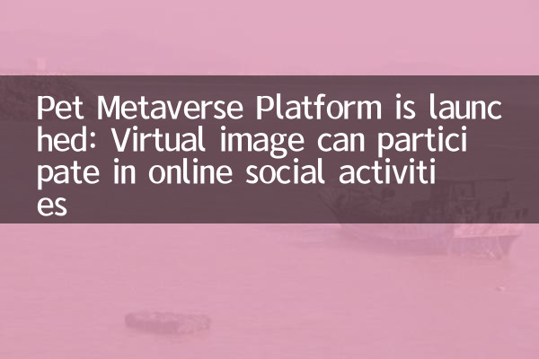 Pet Metaverse Platform is launched: Virtual image can participate in online social activities