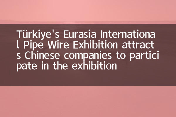 Türkiye's Eurasia International Pipe Wire Exhibition attracts Chinese companies to participate in the exhibition