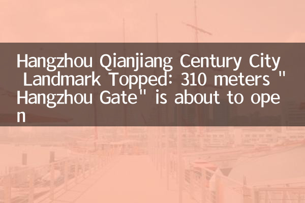 Hangzhou Qianjiang Century City Landmark Topped: 310 meters 